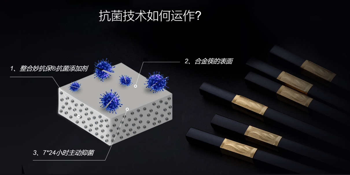 双枪抗菌筷子杀菌模式